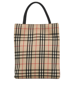 Small Check Tote, Canvas, Mono, 2*